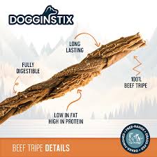 Dogginstix 24" Beef Tripe  15 Ct display