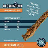 Dogginstix 12" Beef Tripe  15 Ct display